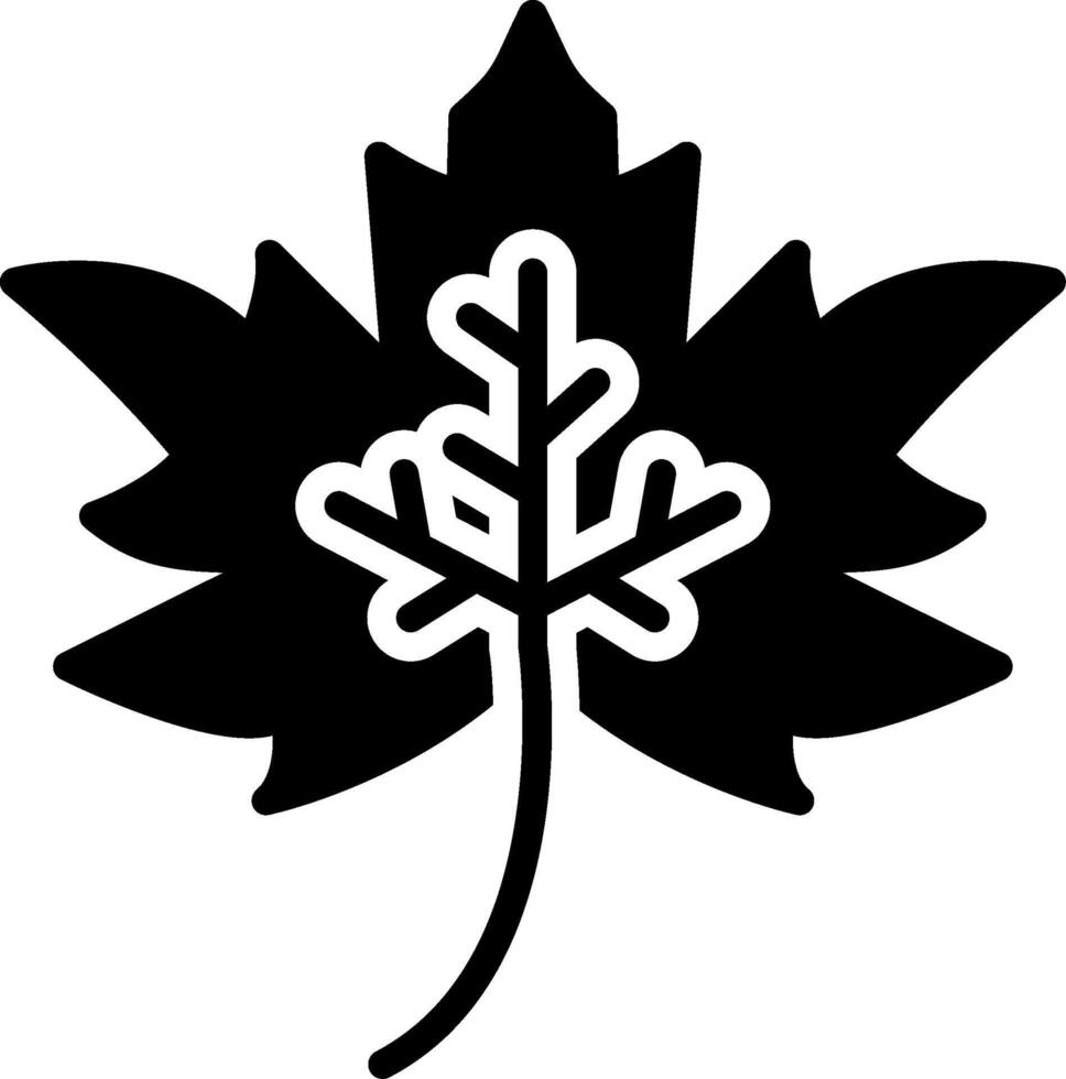 Leaf Glyph Icon Design vector