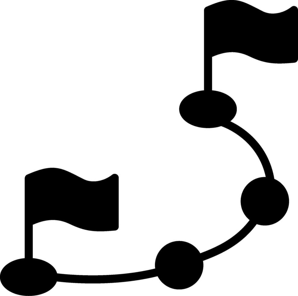 Milestone Glyph Icon Design vector