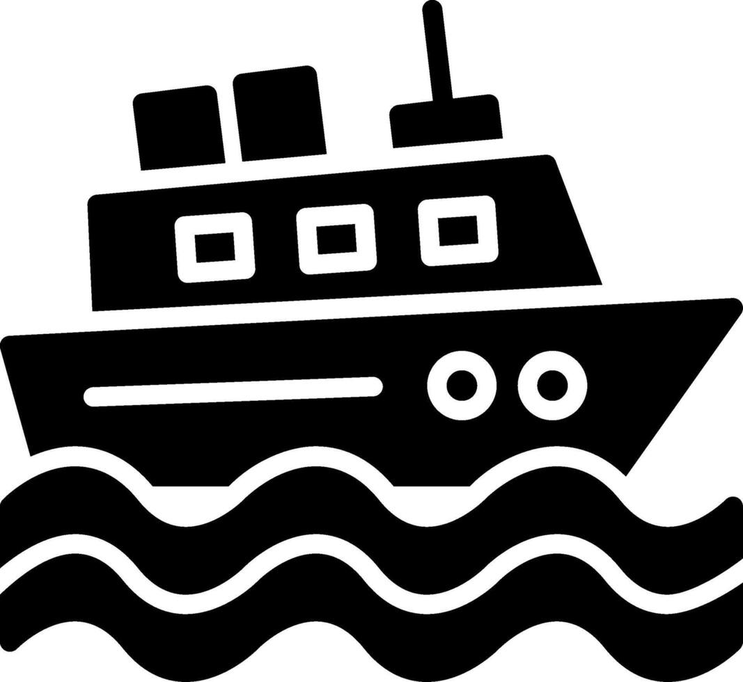 Cruise Glyph Icon Design vector