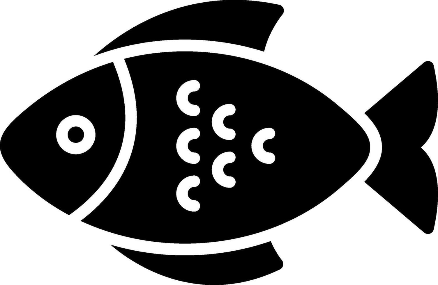 Fish Glyph Icon Design vector