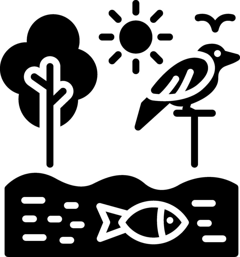 Ecosystem Glyph Icon Design vector
