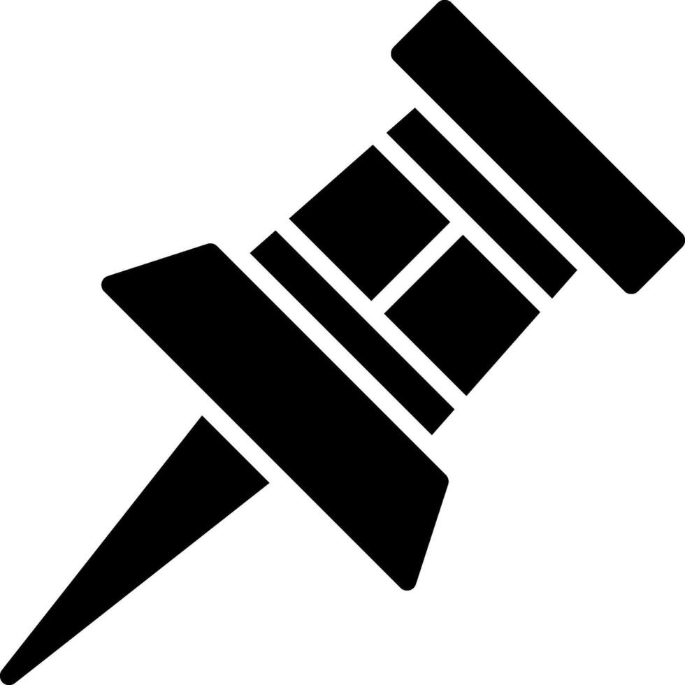 Pin Glyph Icon Design vector