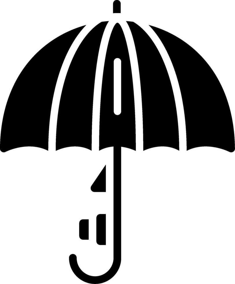 Umbrella Glyph Icon Design vector