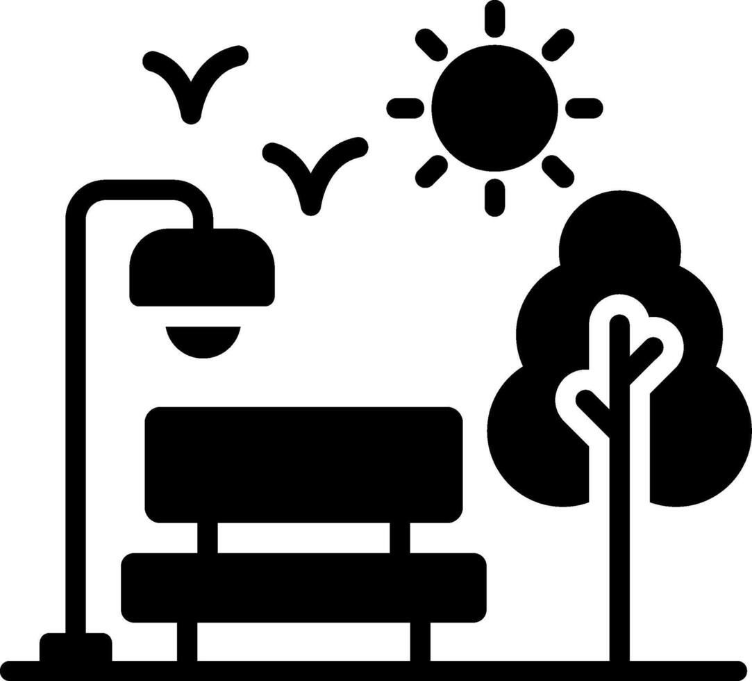 Park Glyph Icon Design vector