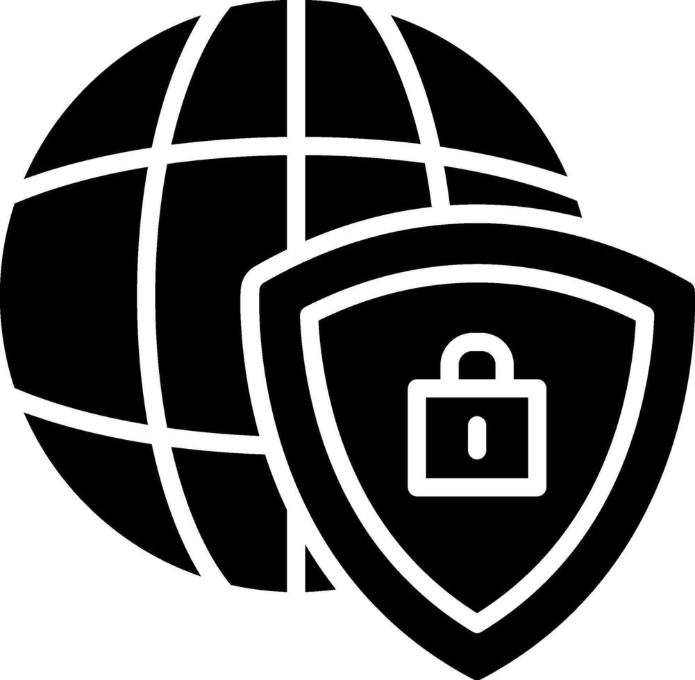 Web Security Glyph Icon Design vector