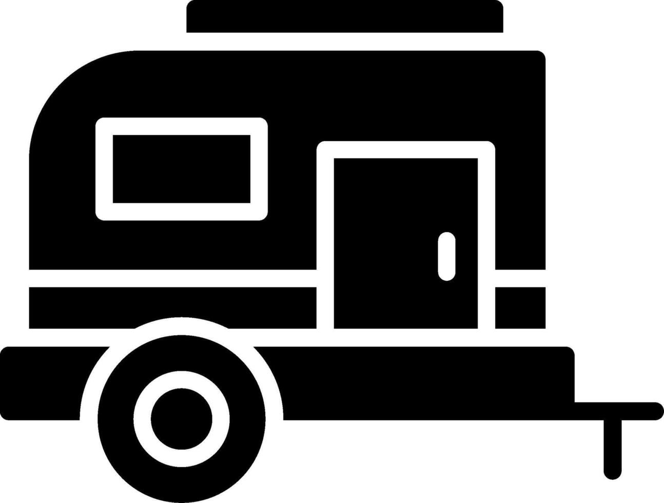 Caravan Glyph Icon Design vector