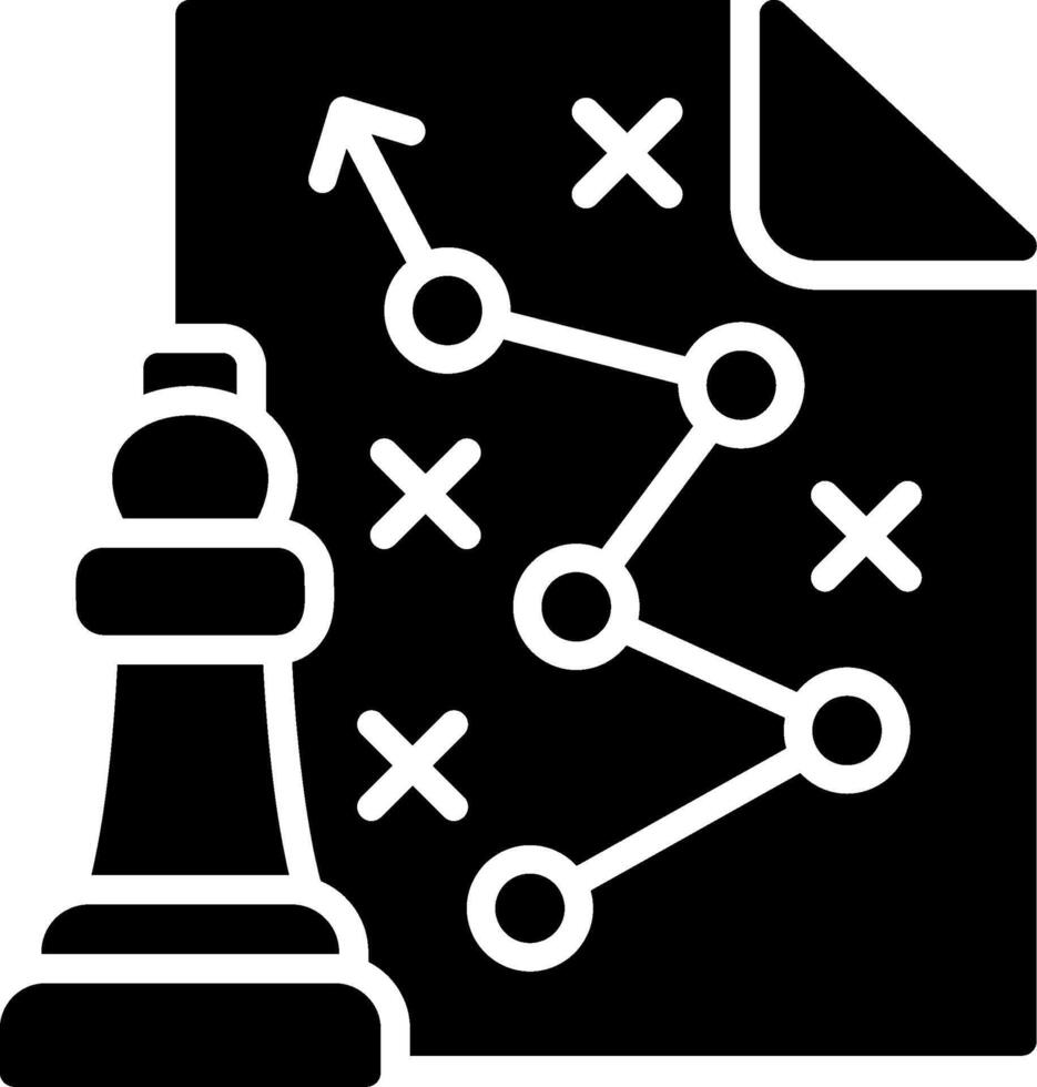 Content Strategy Glyph Icon Design vector