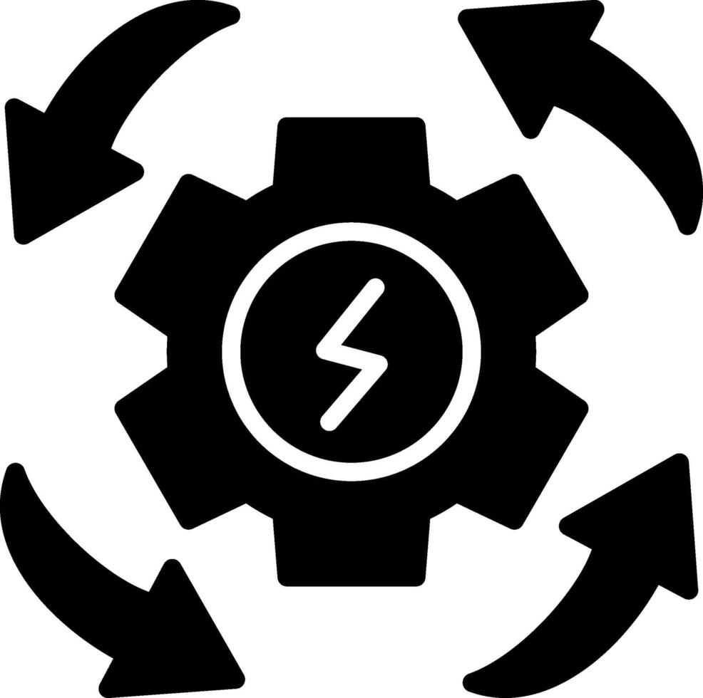 Energy Glyph Icon Design vector