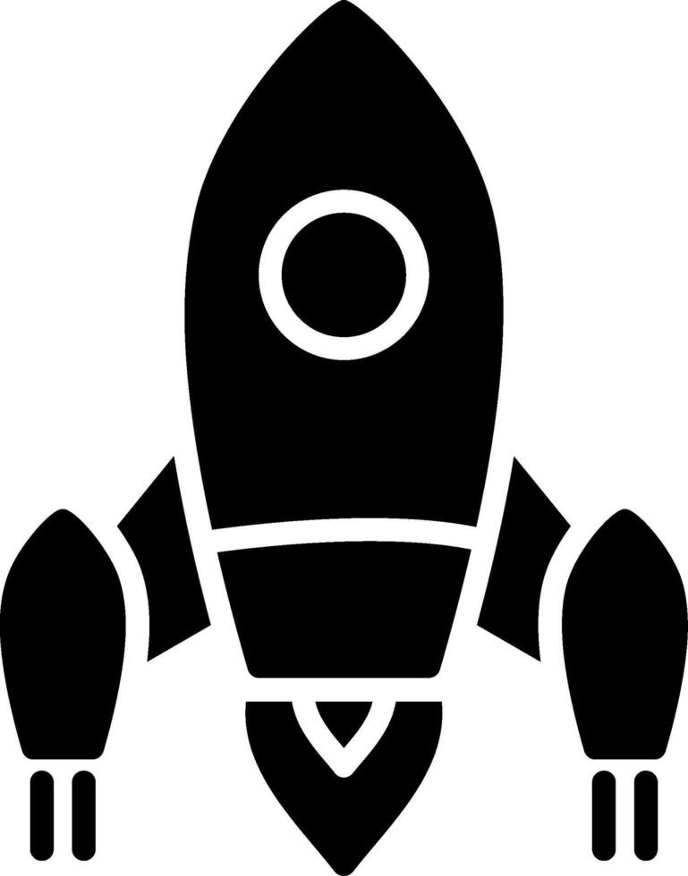 Launching Glyph Icon Design vector