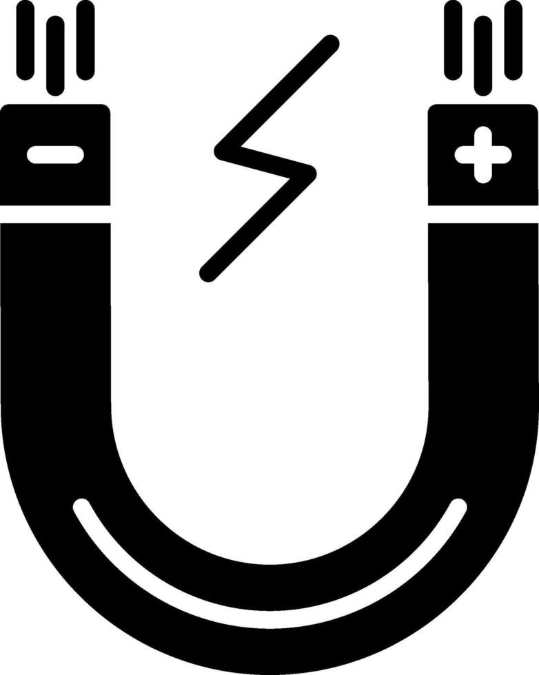 Magnet Glyph Icon Design vector