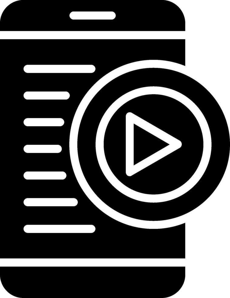 Play Button Glyph Icon Design vector