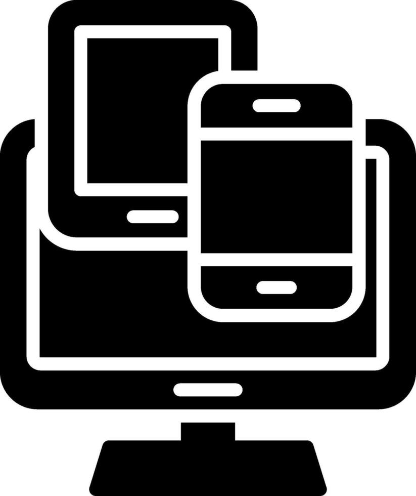 Responsive Design Glyph Icon Design vector