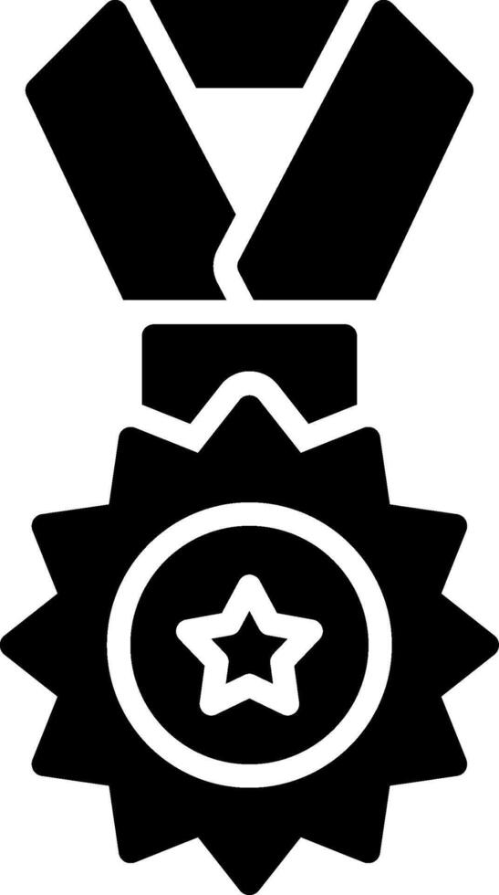 Medal Glyph Icon Design vector
