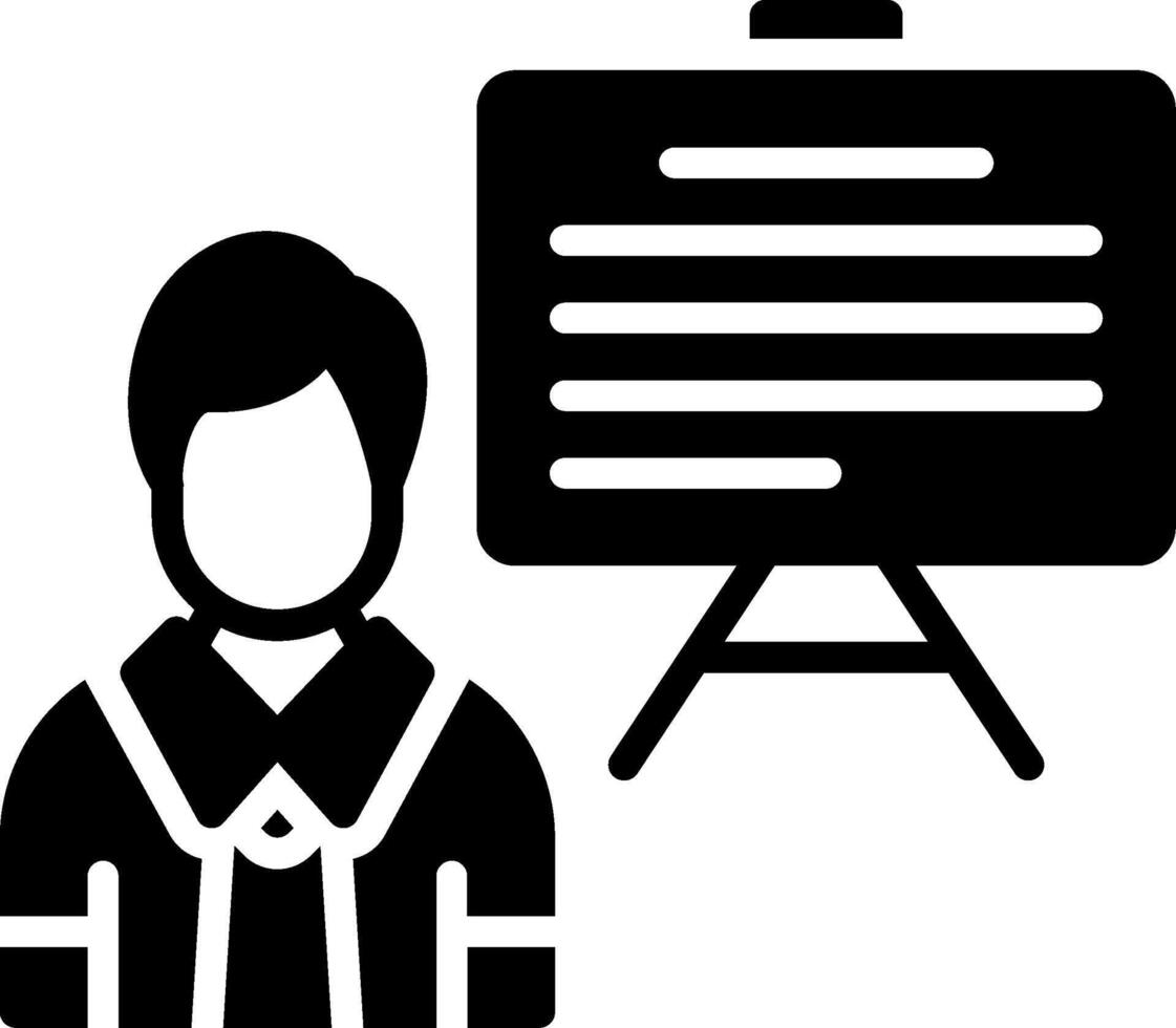 Presentation Glyph Icon Design vector
