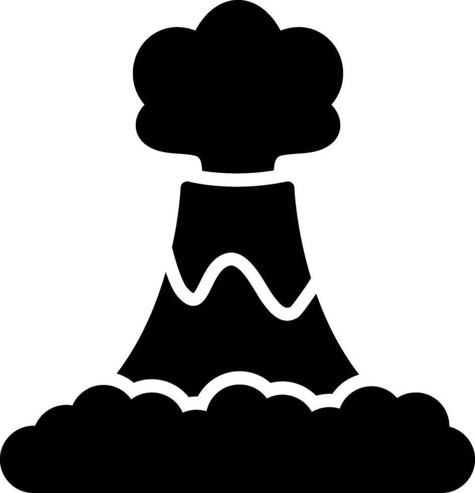 Valcano Glyph Icon Design vector
