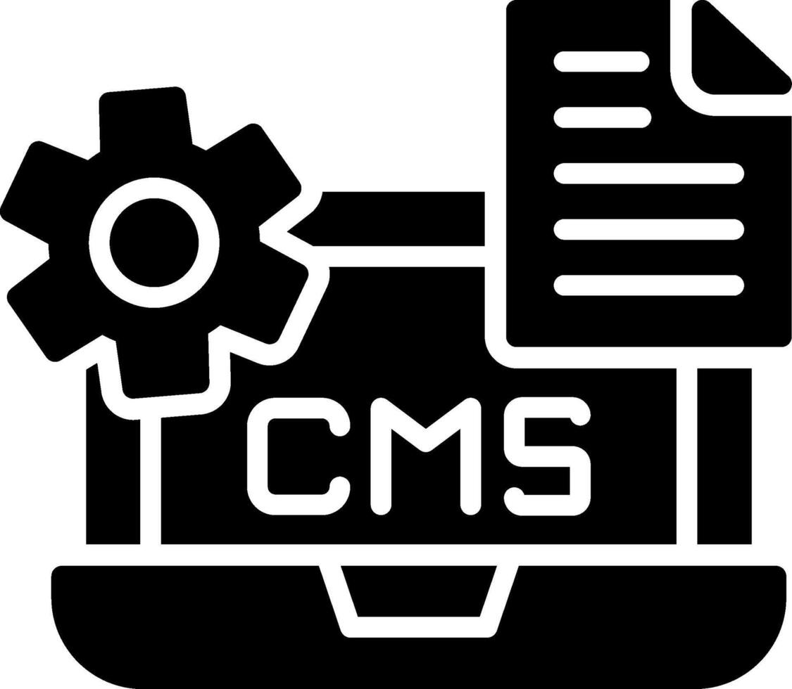Cms Glyph Icon Design vector