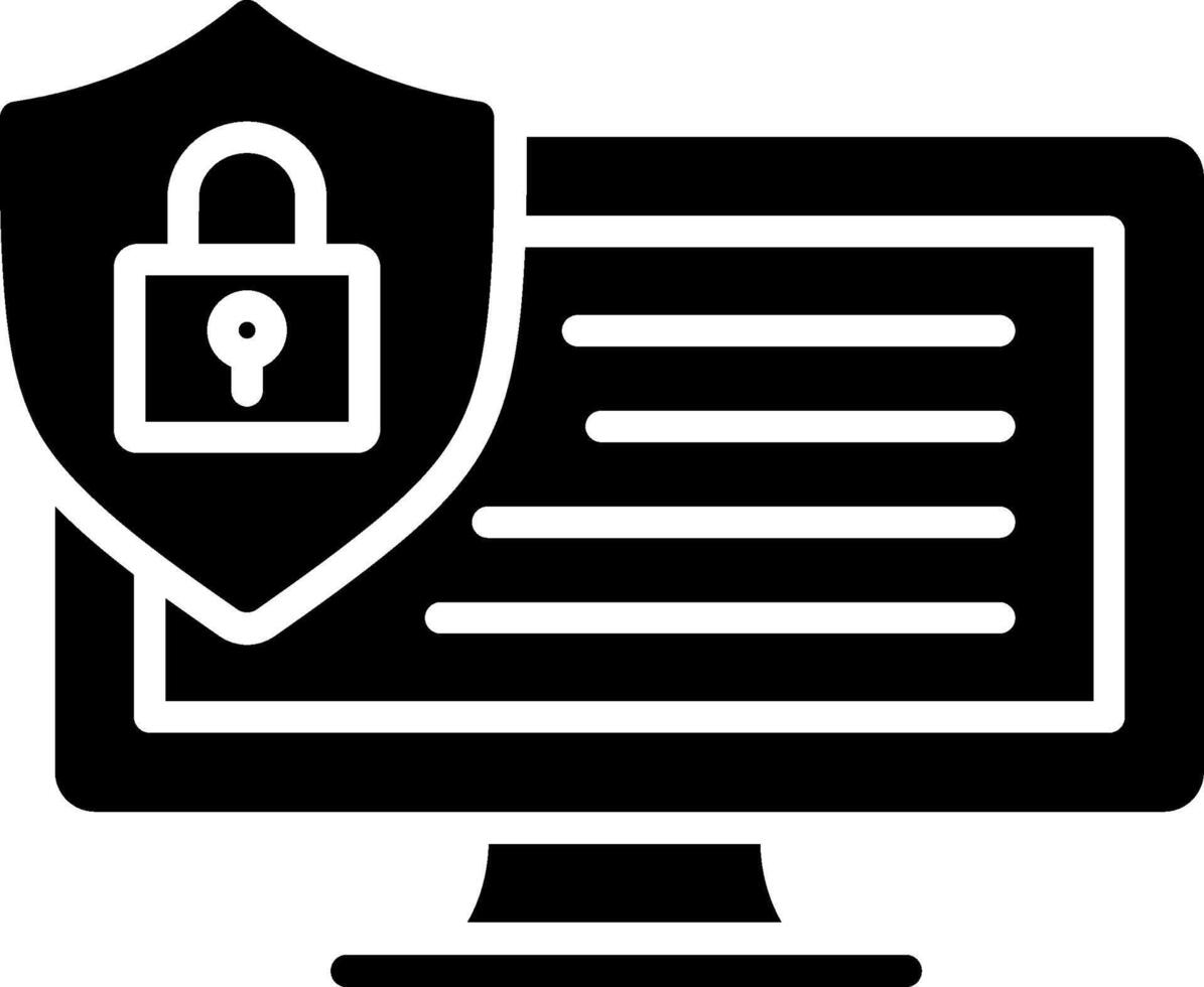 Computer Glyph Icon Design vector