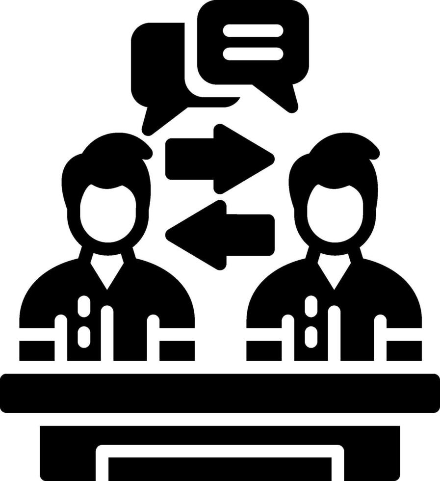 Conversation Glyph Icon Design vector
