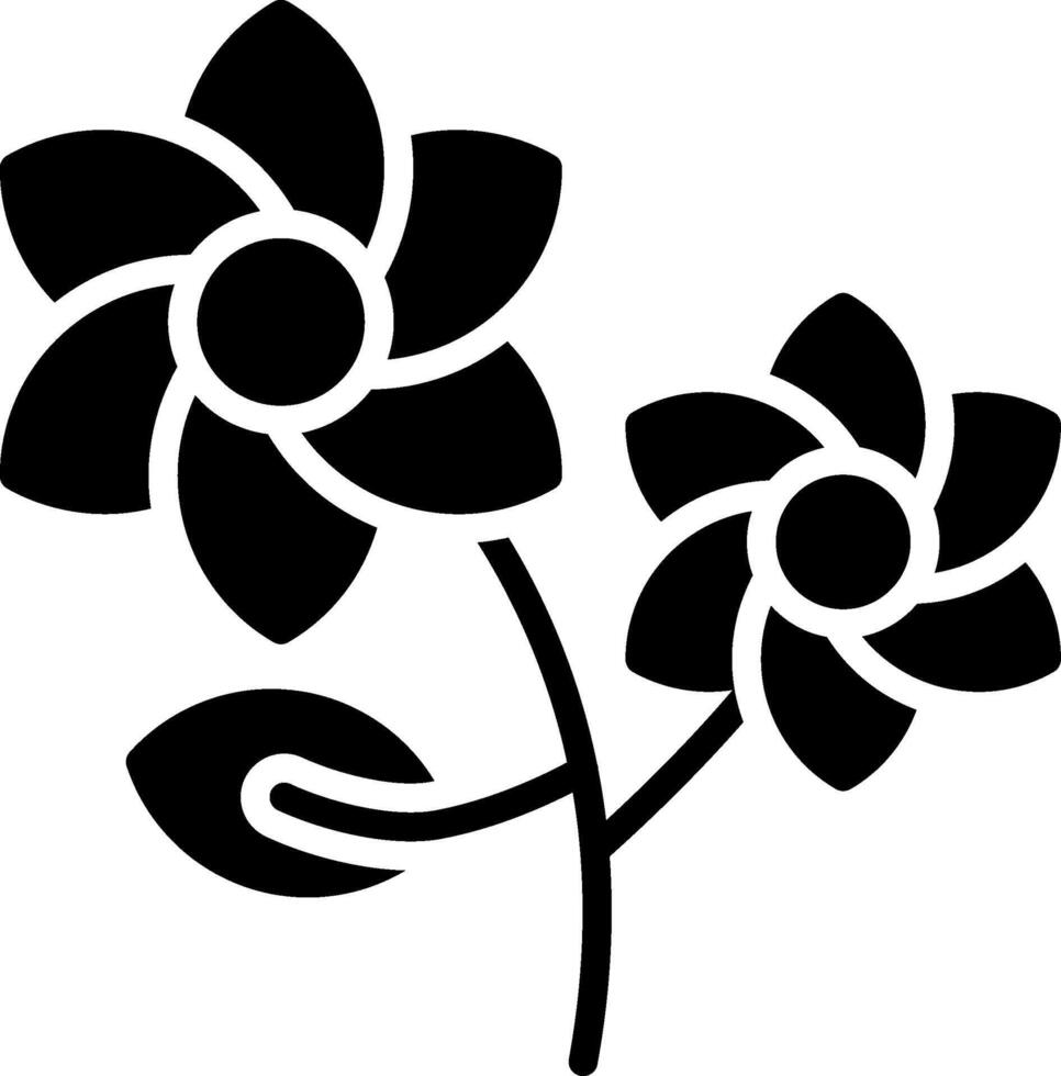Flower Glyph Icon Design vector