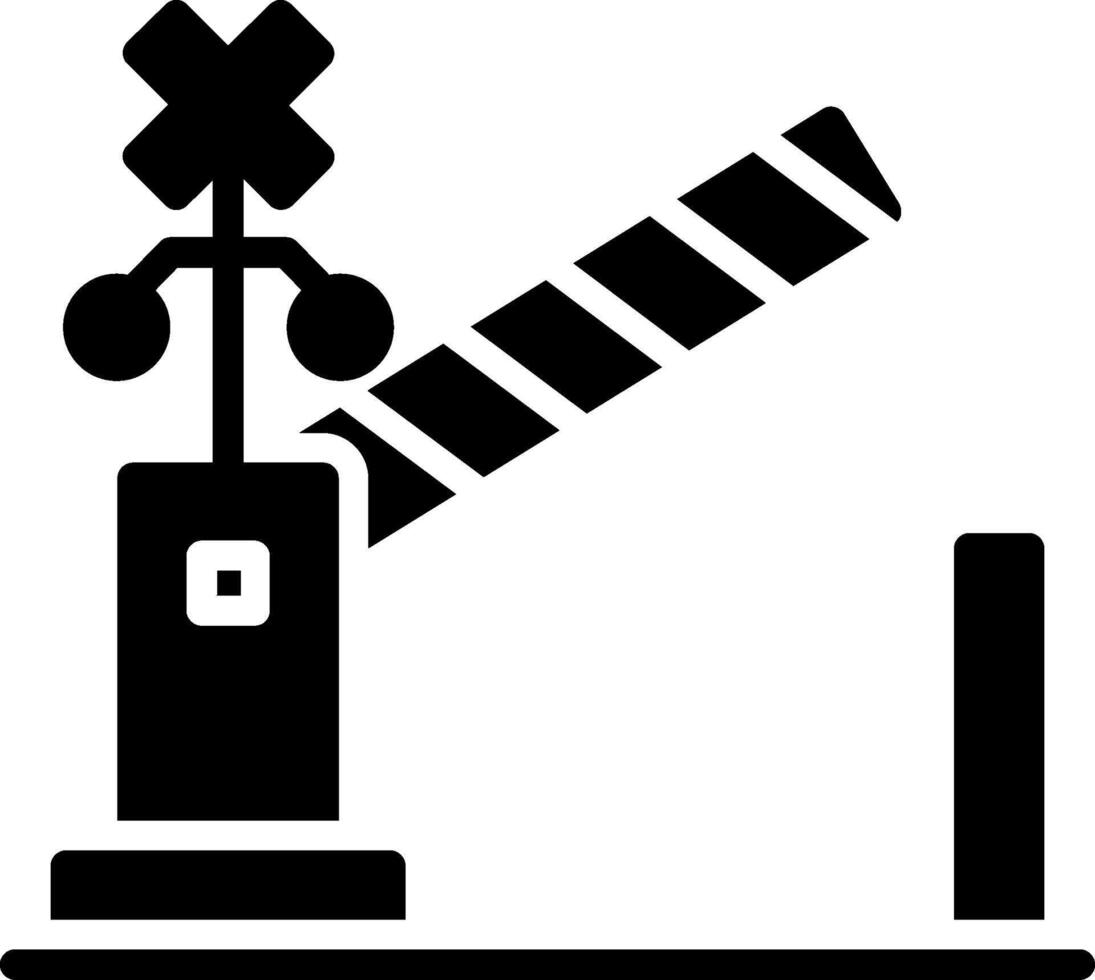 Level Crossing Glyph Icon Design vector