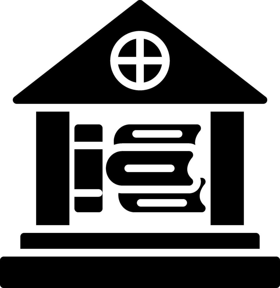 Library Glyph Icon Design vector