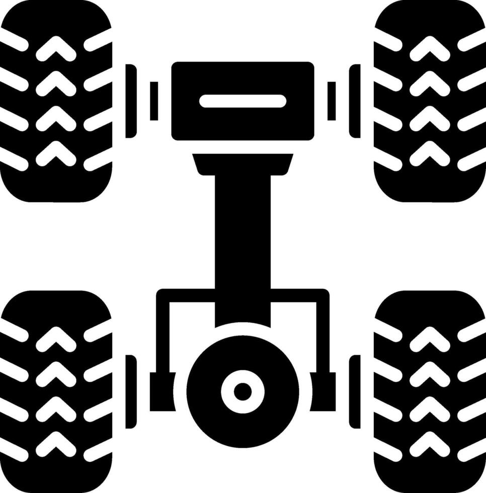 Chassis Glyph Icon Design vector