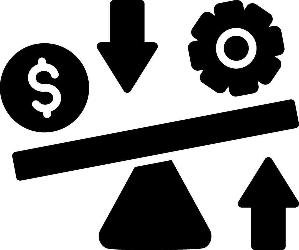 Leverage Glyph Icon Design vector