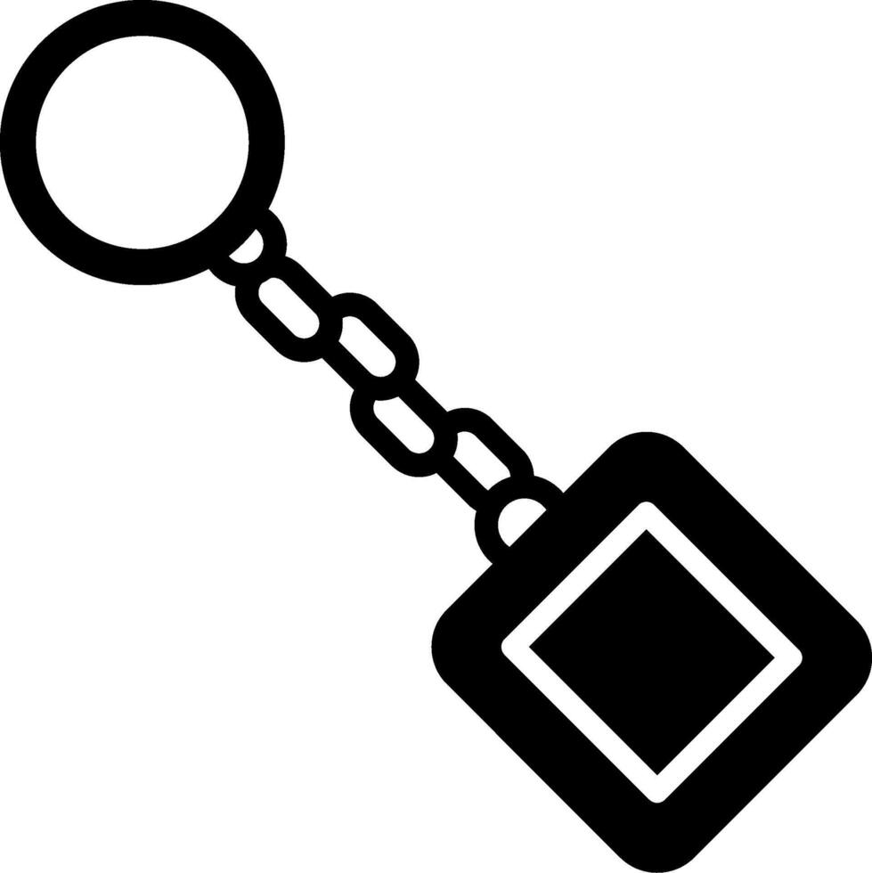 Key Chain Glyph Icon Design vector