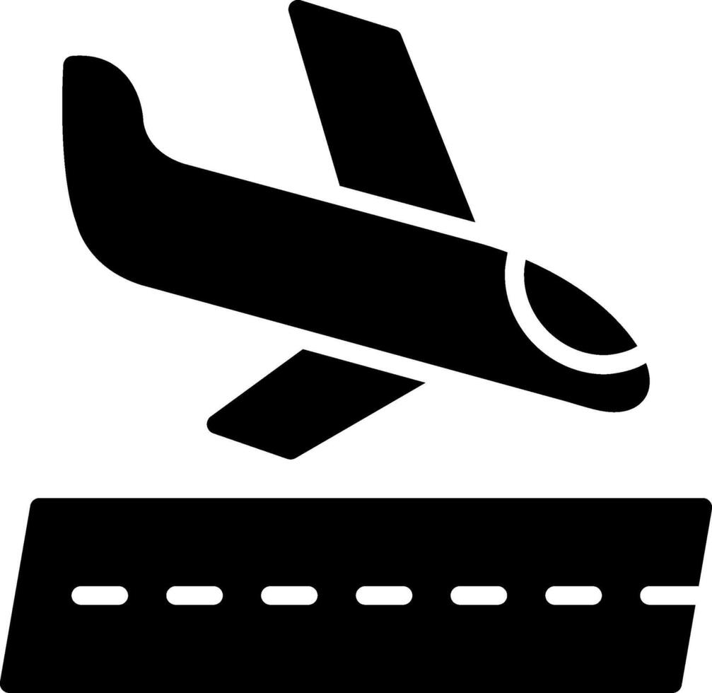 Arrival Glyph Icon Design vector