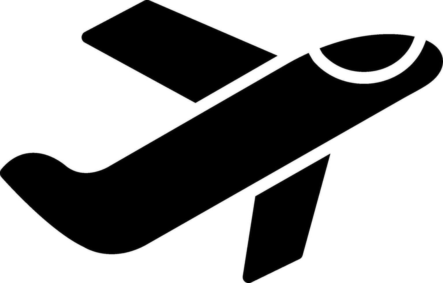 Aeroplane Glyph Icon Design vector