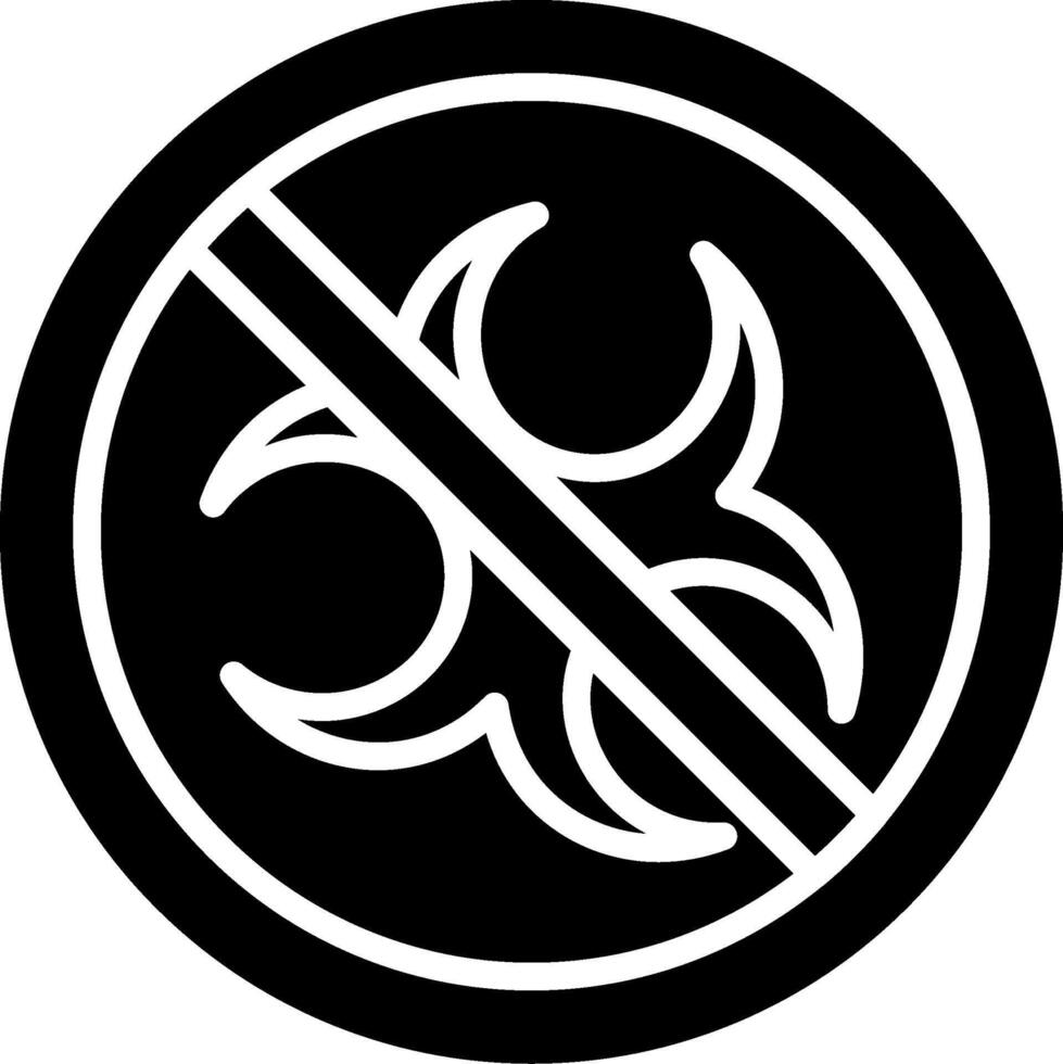 Biohazard Glyph Icon Design vector