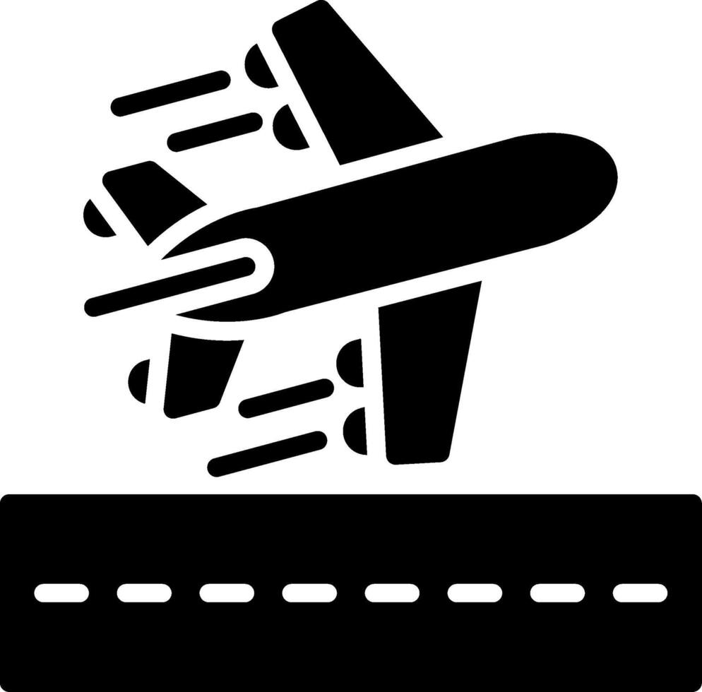 Departure Glyph Icon Design vector