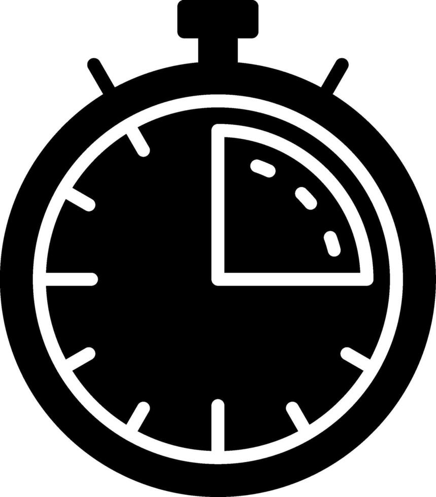 Countdown Glyph Icon Design vector