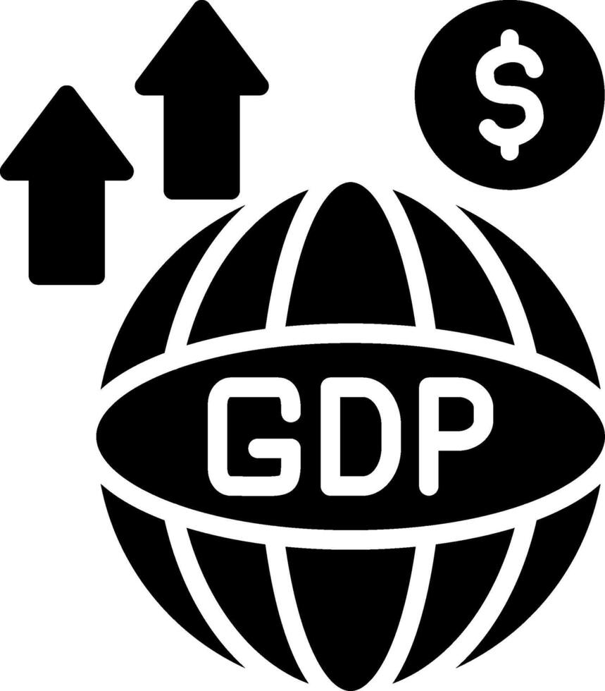 Gdp Glyph Icon Design vector