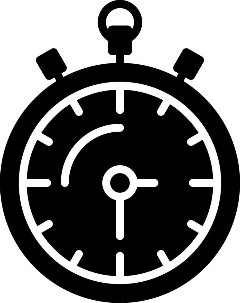 Stopwatch Glyph Icon Design vector
