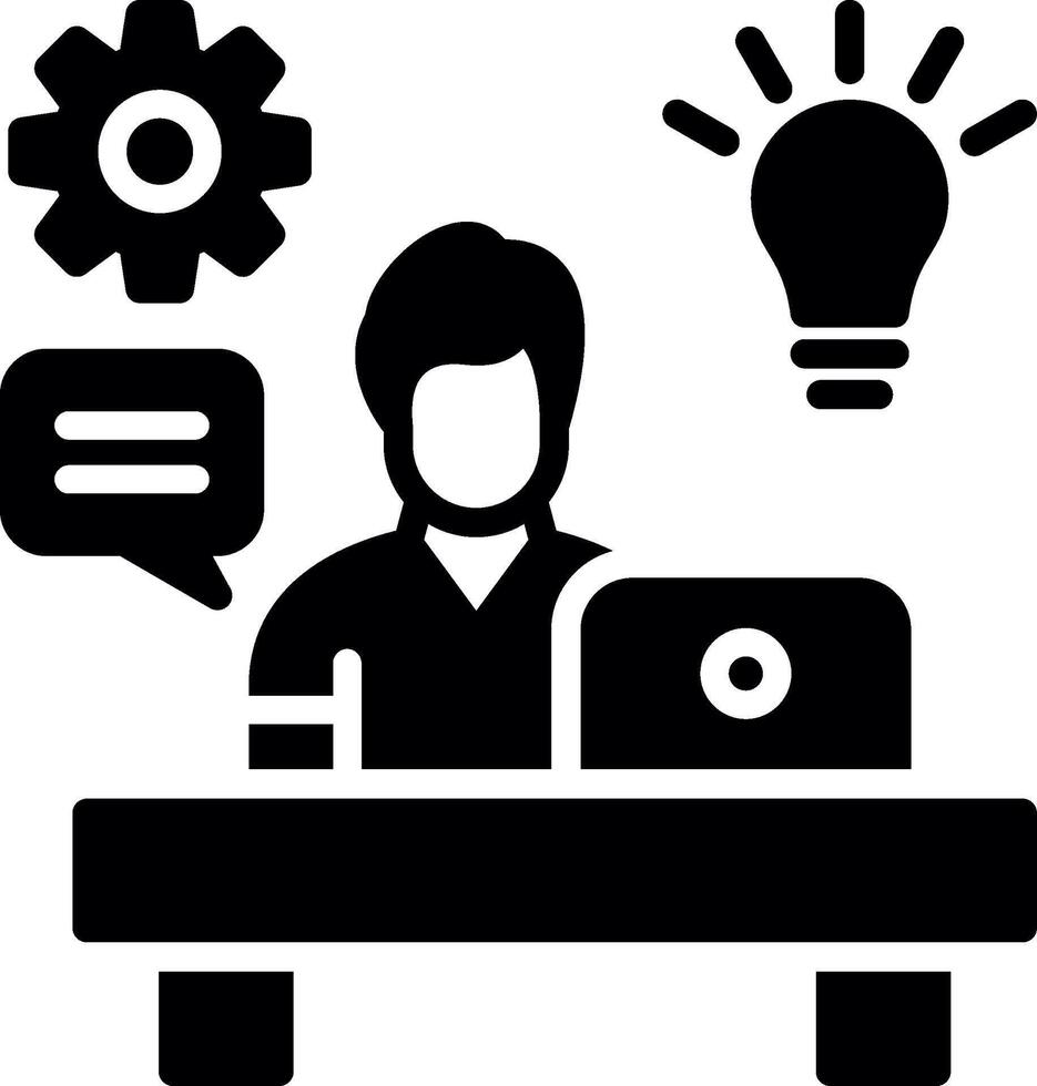 Skill Glyph Icon Design vector