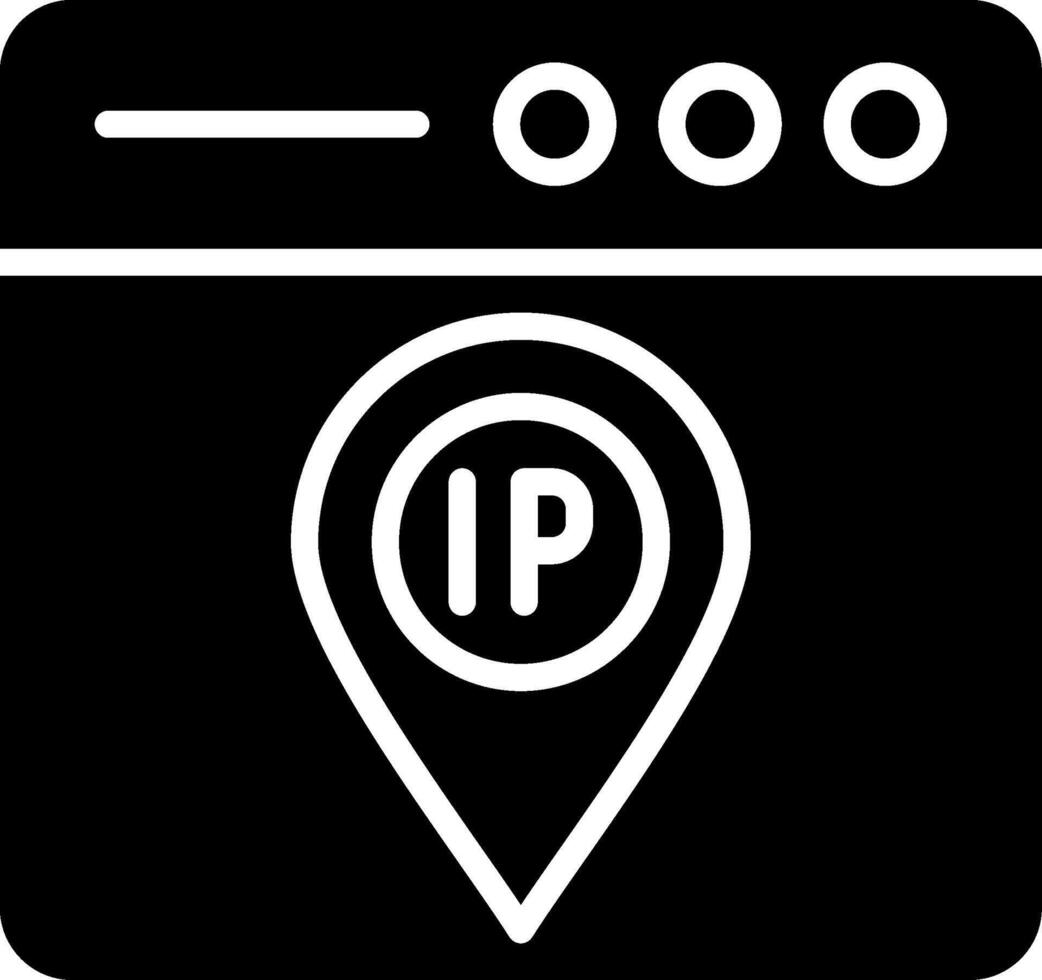Ip Address Glyph Icon Design vector