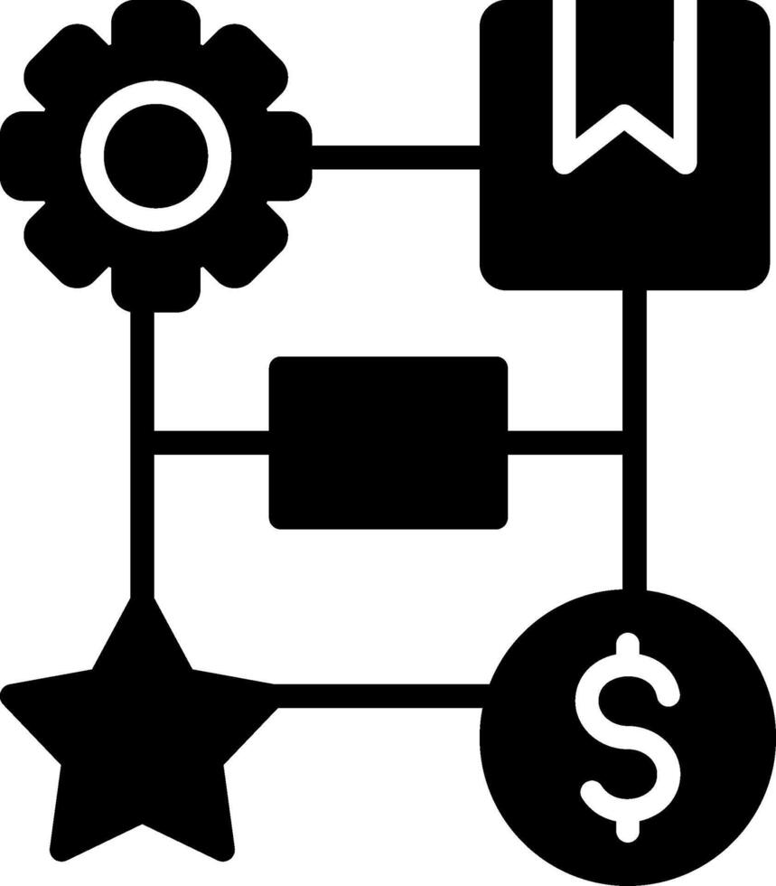 Model Glyph Icon Design vector