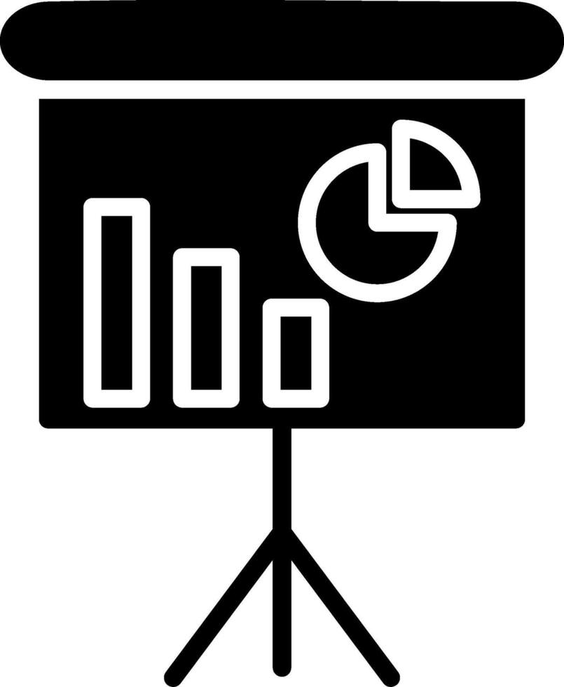 Presentation Glyph Icon Design vector