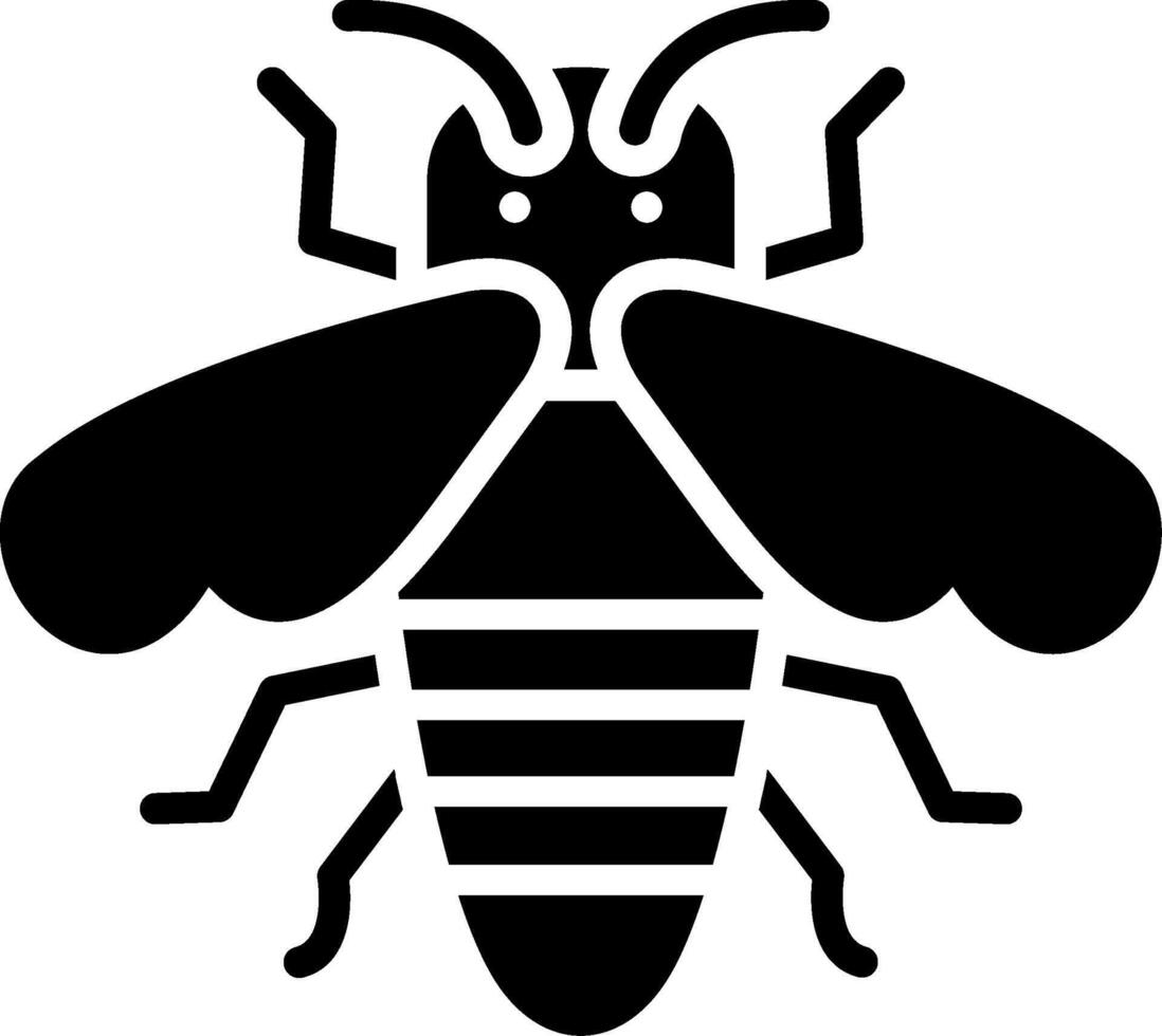 Bee Glyph Icon Design vector