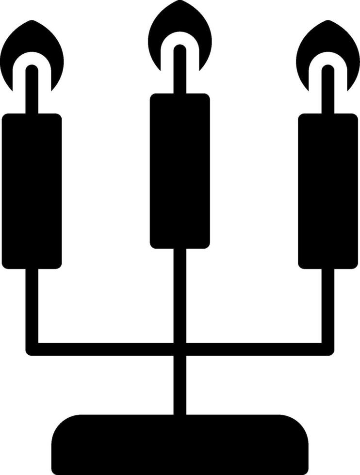 Candlestick Glyph Icon Design vector