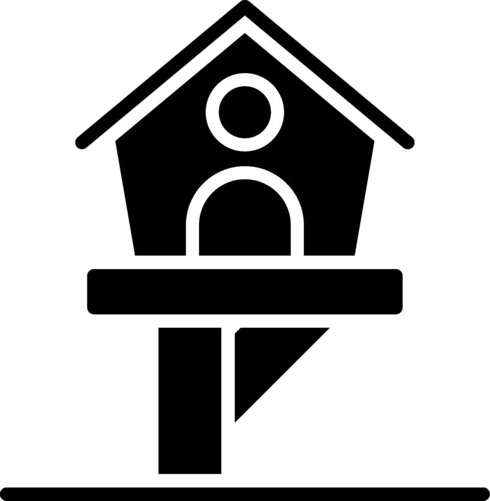Bird House Glyph Icon Design vector
