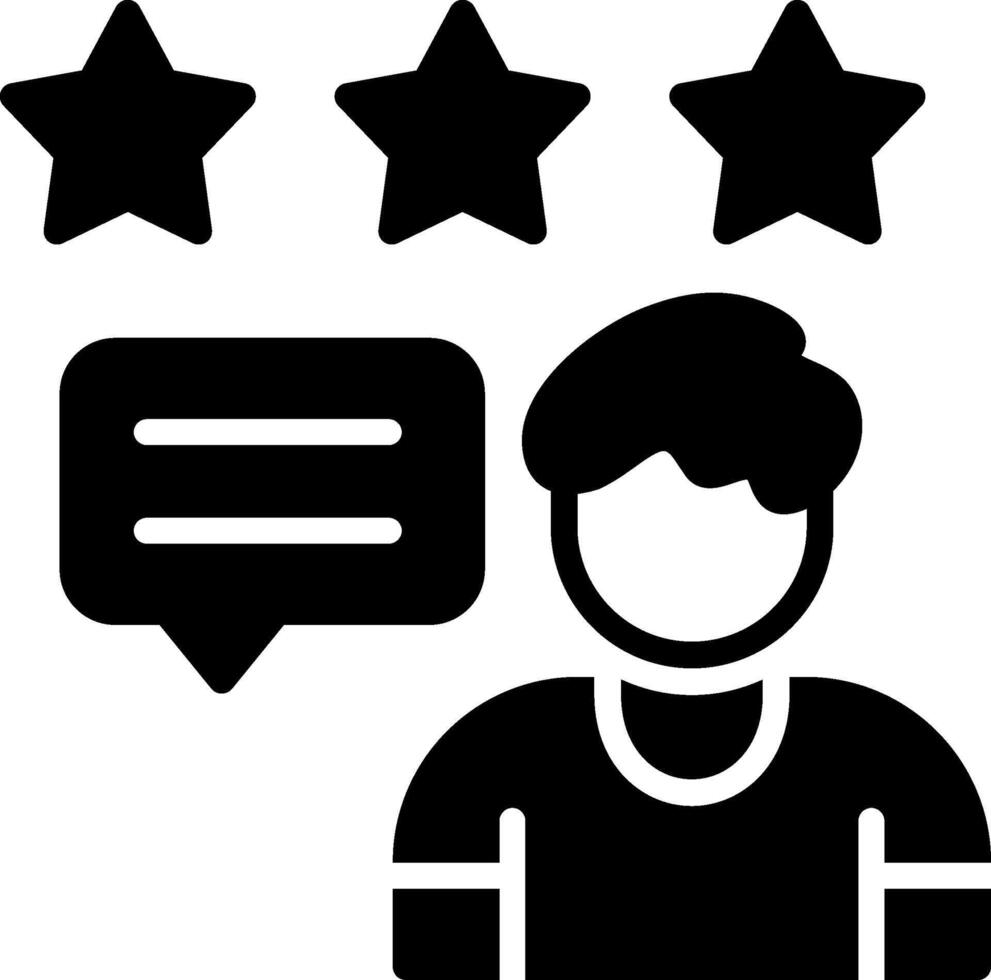 Feedback Glyph Icon Design vector