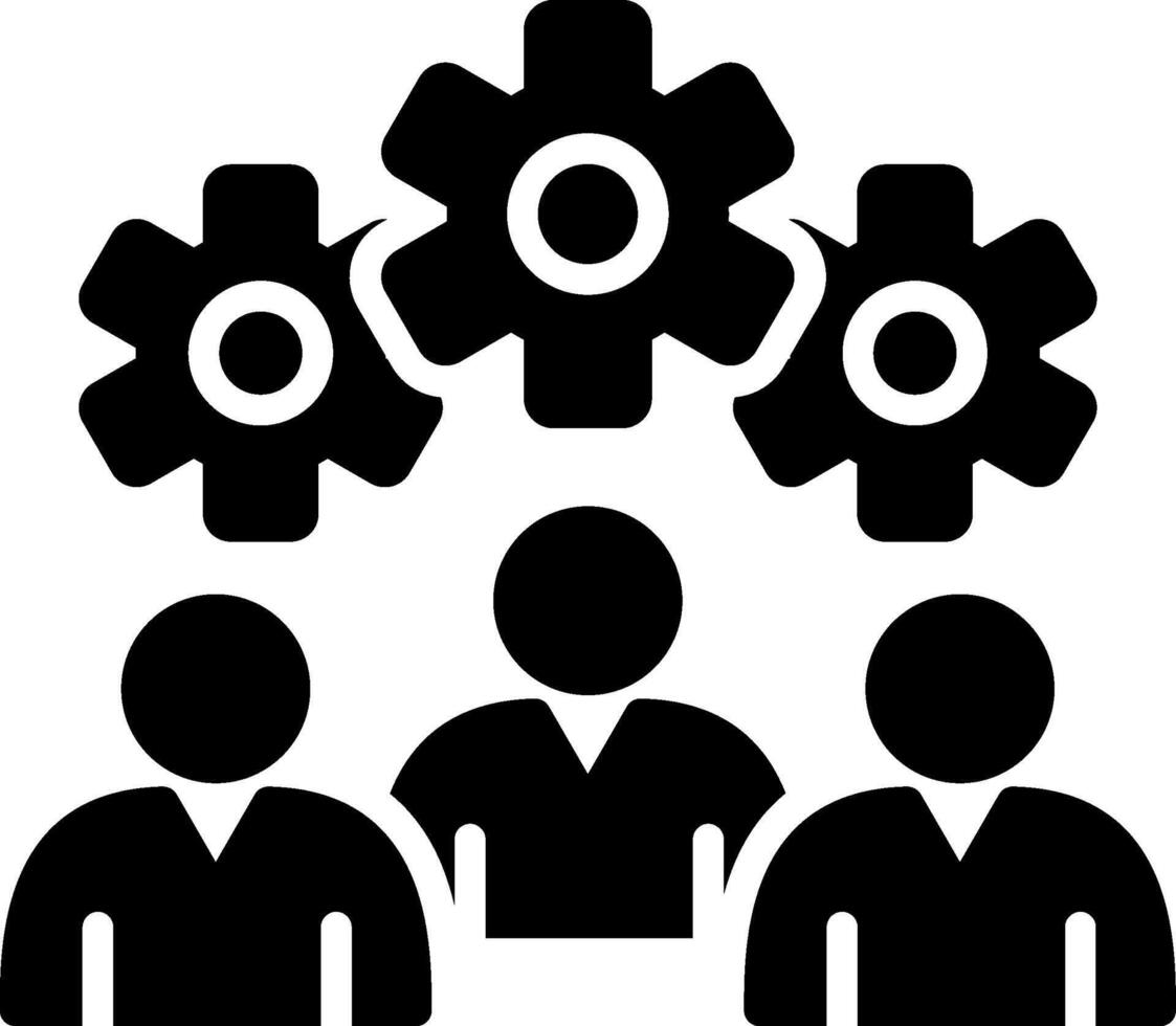 Team Management Glyph Icon Design vector