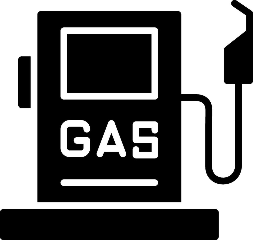 Gas Station Glyph Icon Design vector