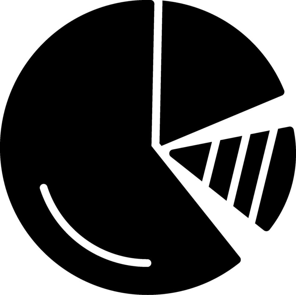 Pie Chart Glyph Icon Design vector