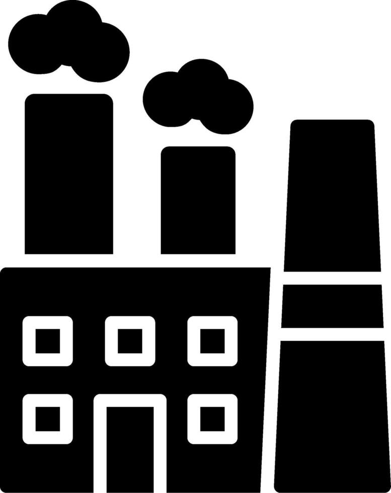 Factory Glyph Icon Design vector