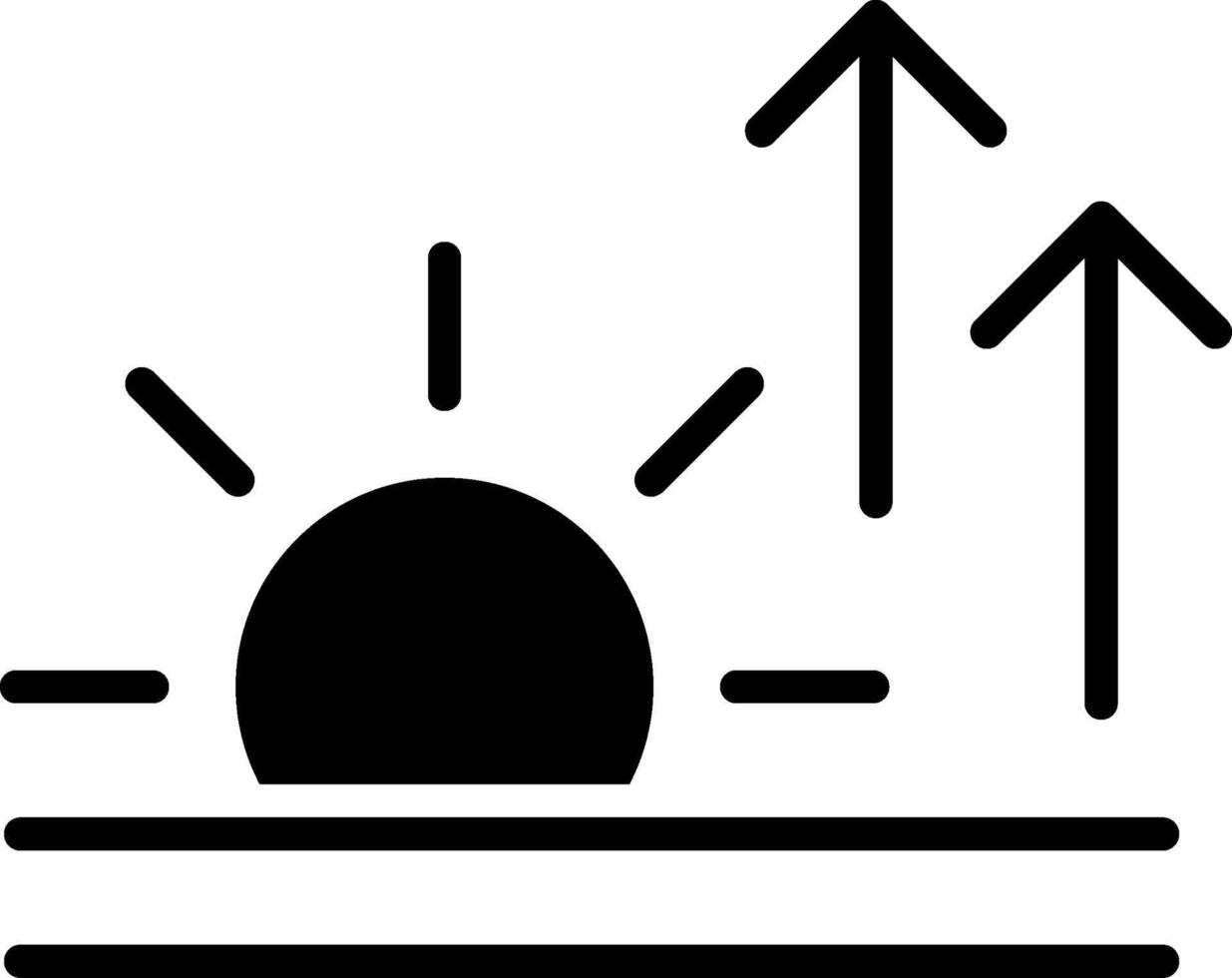 Sunrise Glyph Icon Design vector