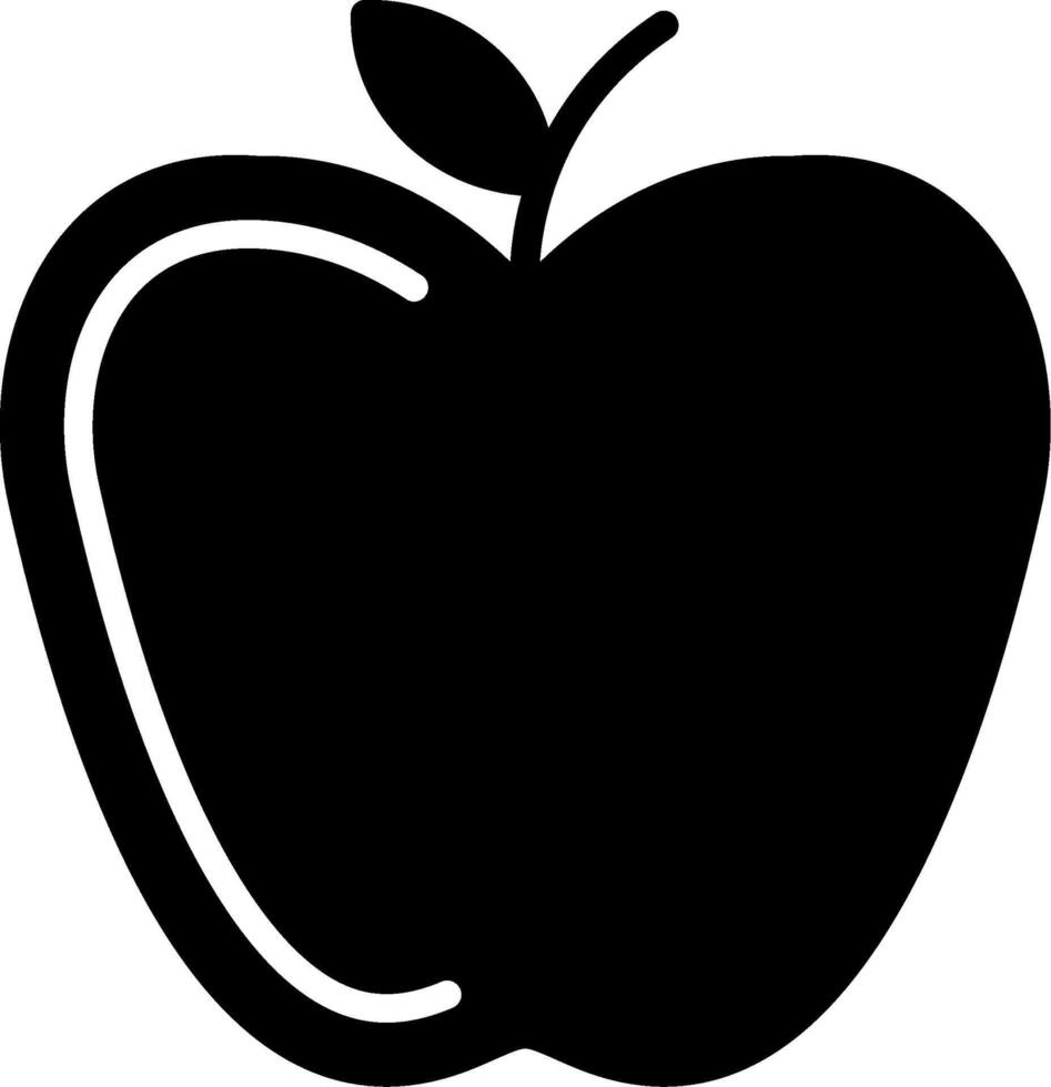 Apple Glyph Icon Design vector