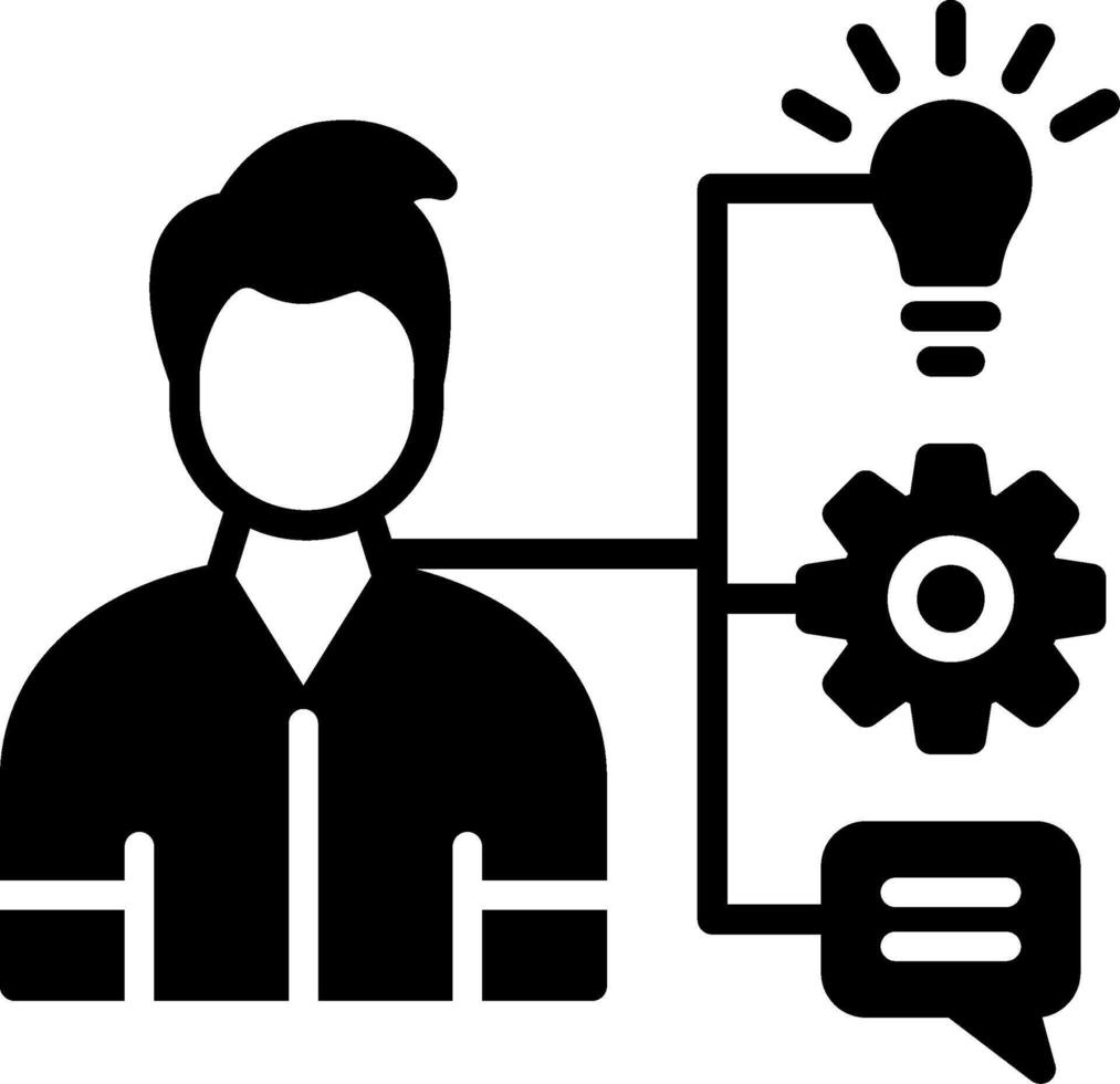 Skills Glyph Icon Design vector